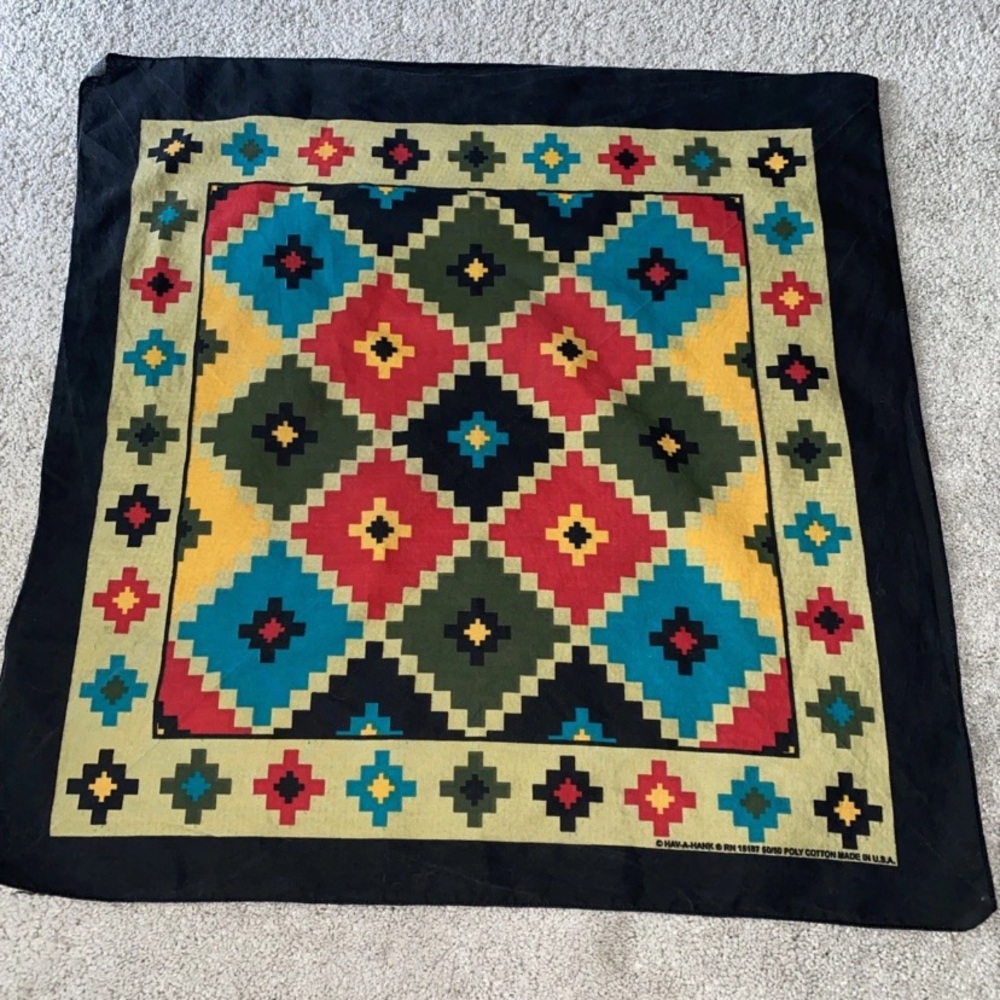SOUTHWESTERN Bandanna Cotton, Poly‎ USA Made Vintage Multiple Colors